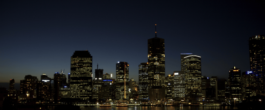 Brisbane city at night