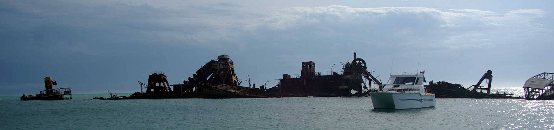How did the Tangalooma Wrecks get there?