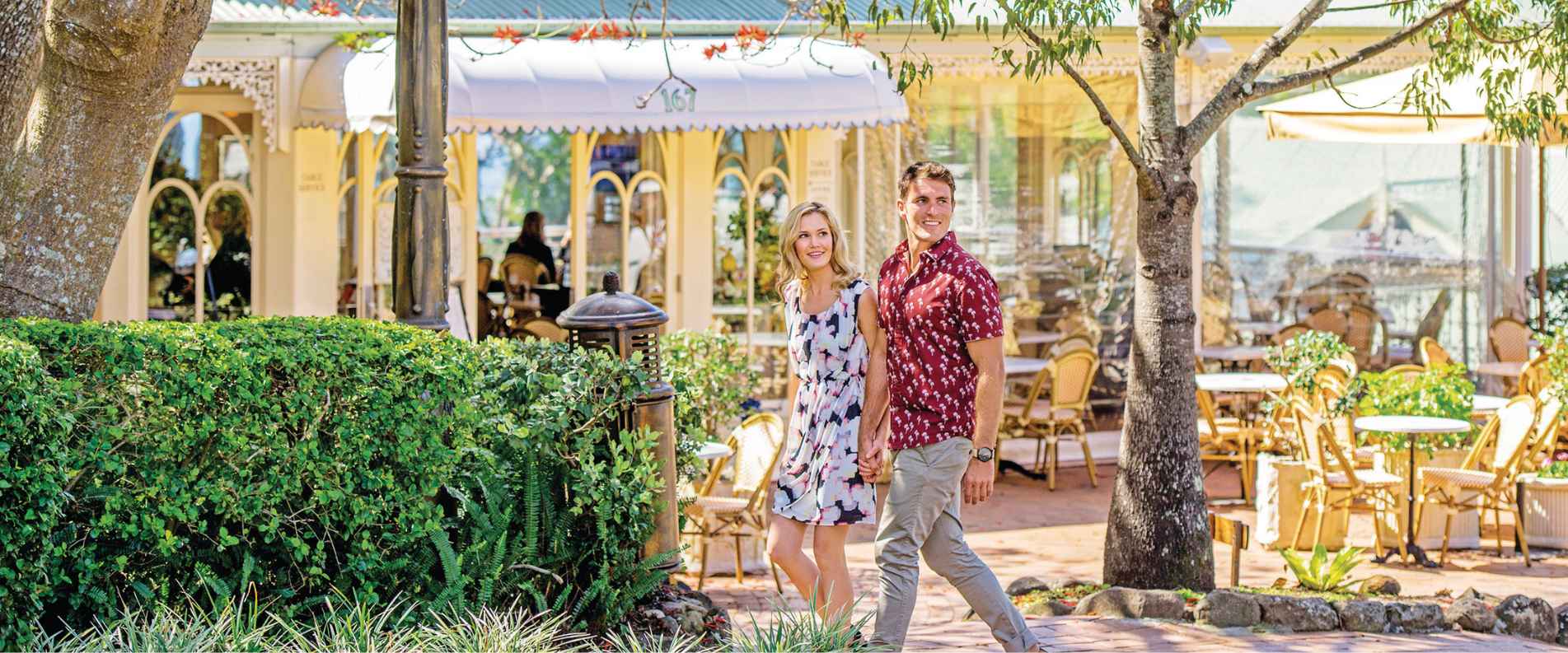 Couple walking in Montville