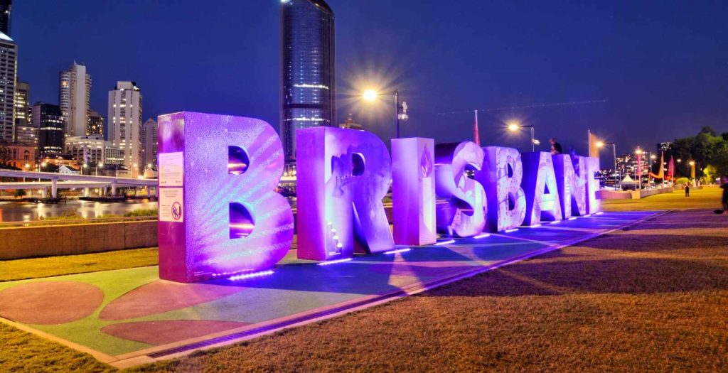 Brisbane Sign at night